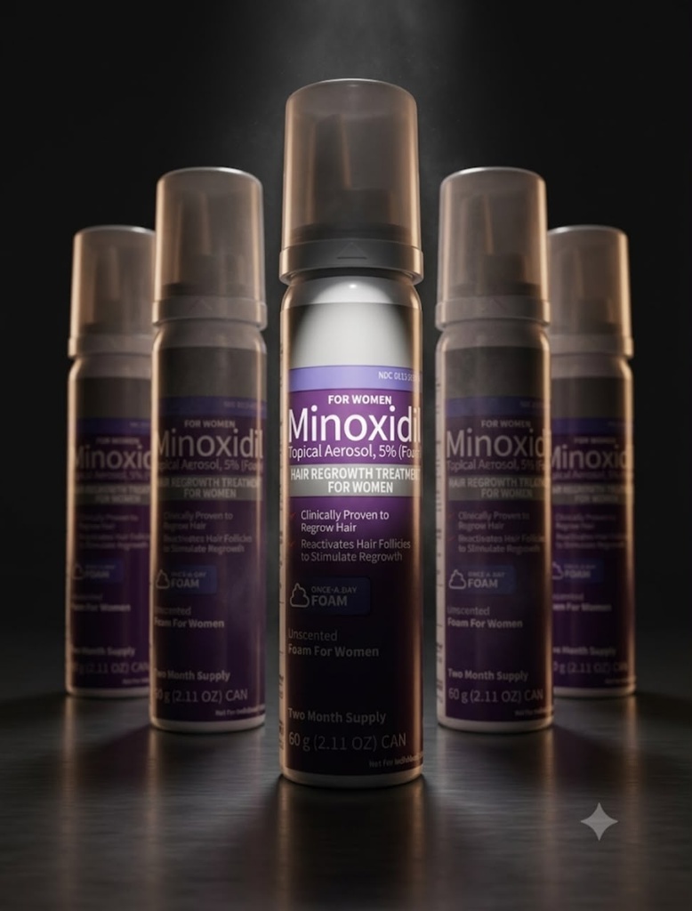 Kirkland minoxidil 5% topical aerosol foam 60 g for Women