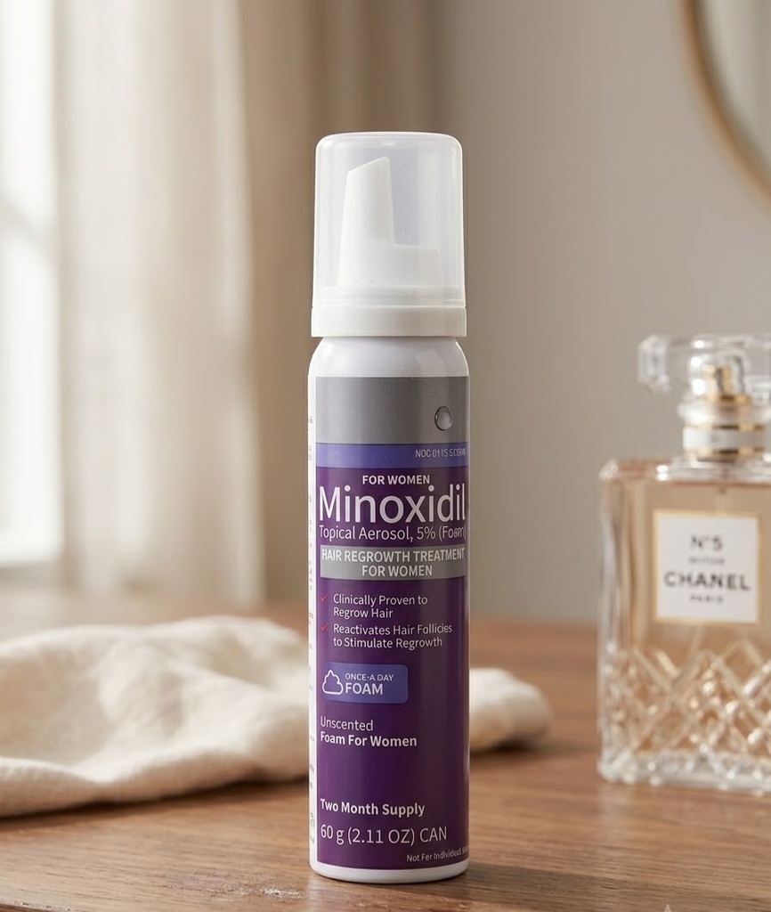 Kirkland minoxidil 5% topical aerosol foam 60 g for Women